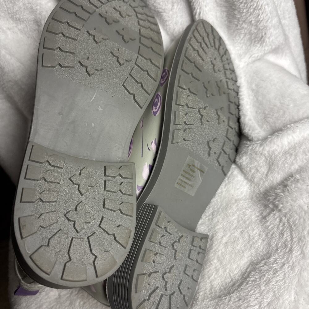 JBU by Jambu Women's Chelsea Rubber Rain Boot Gray Floral Print Size 11 M NEW - Picture 7 of 8